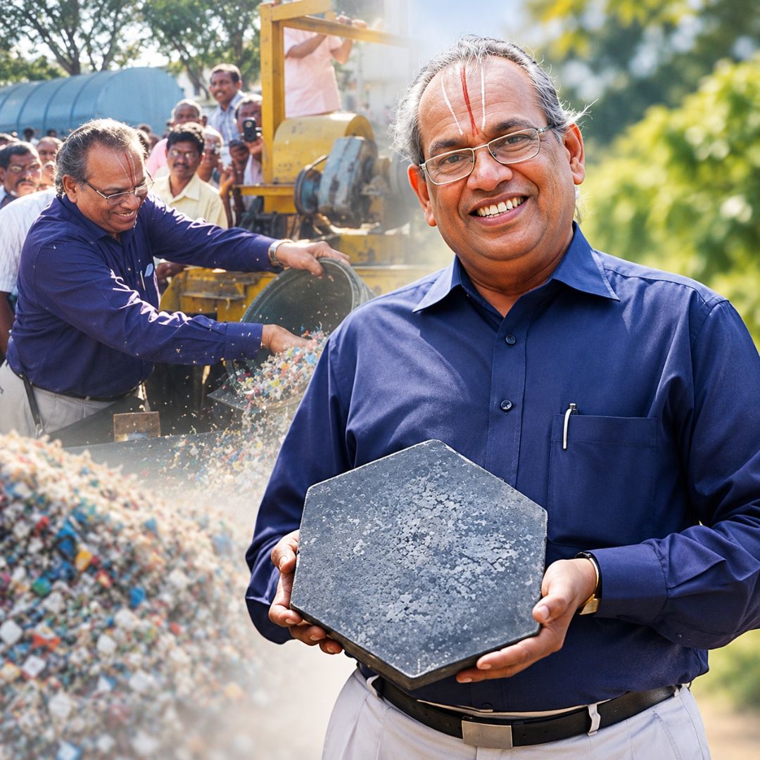 India’s ‘plastic man’ builds roads from waste